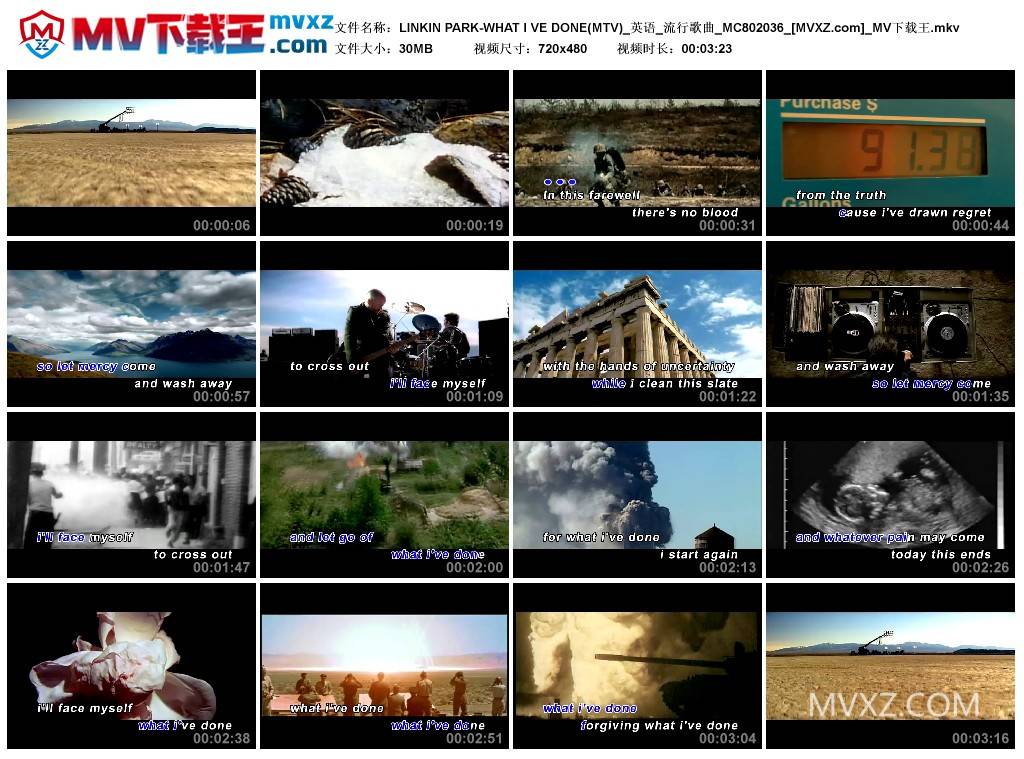 LINKIN PARK-WHAT I VE DONE(MTV)_英语_流行歌曲_MC802036